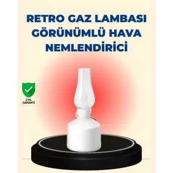 Kablosuz Retro Buhar Makinesi Gaz Lambası Tasarım Ledli Difüzör
