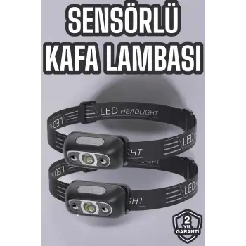 Kafa Lambası Kamp Lambası Led Işık Şarjlı Ayarlanabilir