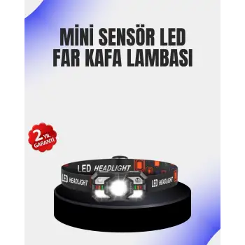 Kamp ve Yürüyüş İçin Sensörlü LED Kafa Feneri Ayarlanabilir