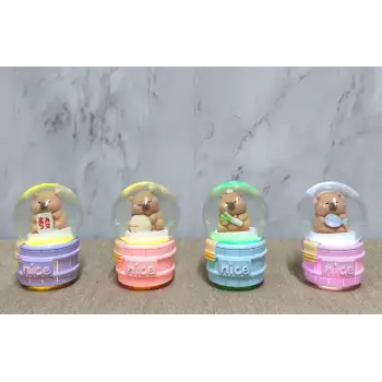 Kapibara Tasarımlı Işıklı Kar Küresi