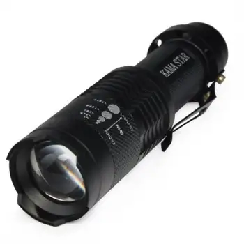 Km 87 Polis Tipi Zoomlu Şarjlı Metal Dağ Kamp Cep Feneri