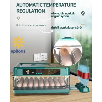 Kuluçka Makinesi 130 Tavuk Yumurtalı Extra Yedek Motorlu İncubator