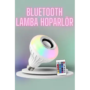 Kumandalı RGB Led Işık Bluetooth Hoparlör Ses Lambası Renkli Ampul