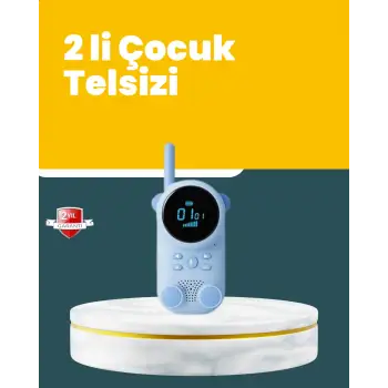 LCD Ekranlı Çocuk Telsizi – İki Yönlü Ses, 1-3 km Çekim Mesafesi