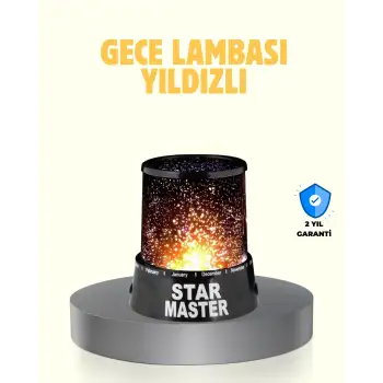 LED Renk Değiştiren Yıldız Projektör Galaxy Efektli Gece Lambası