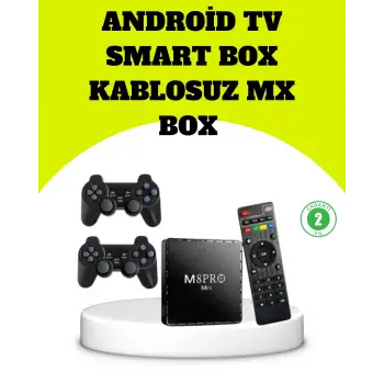 M8Pro Android TV Box ve Retro Oyun Konsolu 64GB