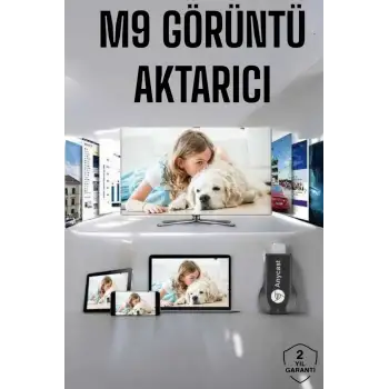 M9 Plus Kablosuz Görüntü+Ses Aktarıcı HDMI TV