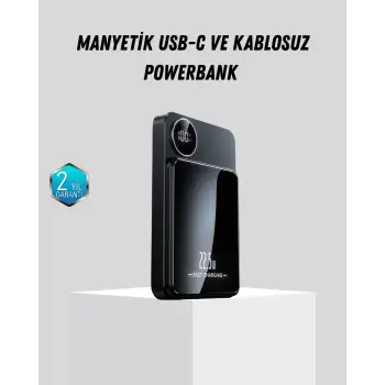 Manyetik Güç Bankası 15W Kablosuz 20W PD Hızlı Şarj