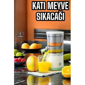 Meyve Sıkacağı USB Şarjlı Taşınabilir Çift Bıçaklı Güvenlik Kilidi