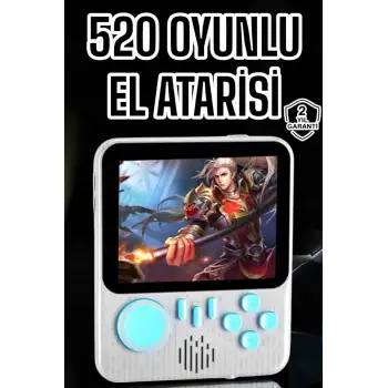 Mini Atari El Atarisi 3.5 inç Ekran Çift Konsol 666 Adet Retro Oyun Gameboy El Atarisi