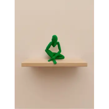 Minimal İnsan Figürü Biblo Yeşil Ev ve Ofis Dekoru