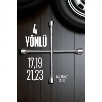 Modacar Bijon Anahtarı 4 Uçlu Çelik Bijon Anahtarı