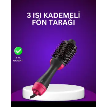 Negatif İyon Teknolojili Saç Kurutma ve Şekillendirme Fırçası