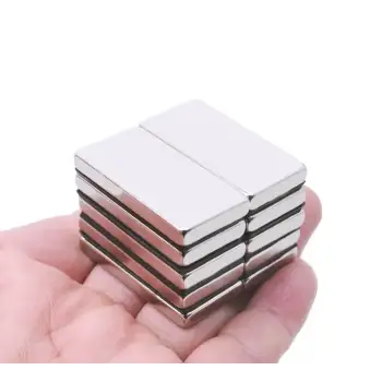 1 adet 40x20x5mm Neodyum Magnet Güçlü N35 Mıknatıs Köşeli Nikel Kaplama