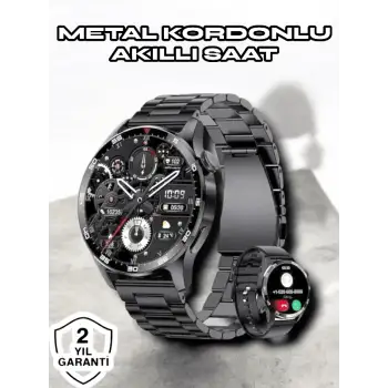 NFC ve Kablosuz Şarjlı Akıllı Saat EKG, Nabız & Spor Modları ile iOS ve Android Uyumlu