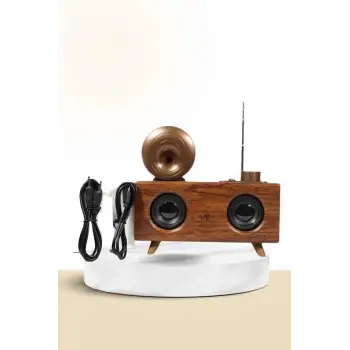 Nostaljik Radyo Bluetooth Bağlantılı Şarjlı Yüksek Ses Kaliteli
