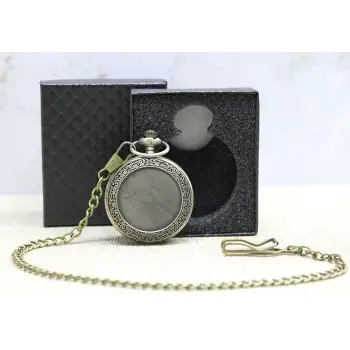 Özel Kutulu Baskıya Uygun Antik Köstekli Saat Alk4669