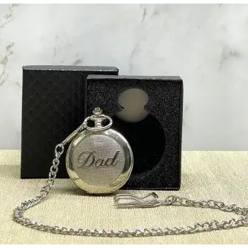 Özel Kutulu Dad (baba) Gümüş Köstekli Saat Alk4673