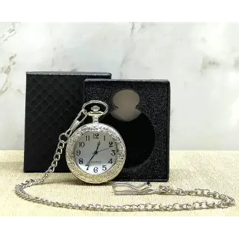 Özel Kutulu Gümüş Köstekli Saat