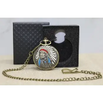 Özel Kutulu Kızılderili Köstekli Saat Alk4677