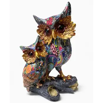 Özel Tasarım Polyester İkili Baykuş