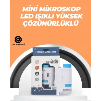 Portatif El Mikroskop – LED Işıklı, Aynı Anda Net Odaklama