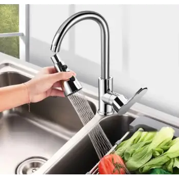 Pratik 3 Fonksiyonlu Metalik Musluk Başlığı