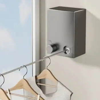 Pratik Geri Çekilebilir Çamaşır İpi