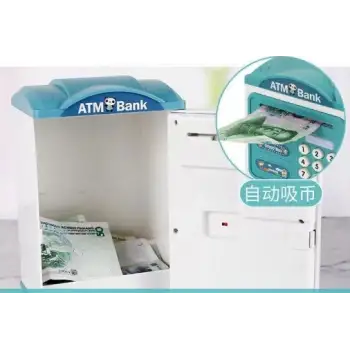 Pratik Parmak İzi Görünümlü Elektronik Şifreli Otomatik Kağıt Para Alan Atm Kumbara