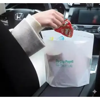 Pratik Pratik Su Geçirmez Oto Araba Çöp Poşeti Yapışkanlı 20 Adet