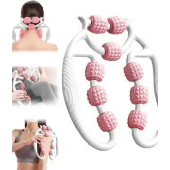 Pratik Selülit Masaj Aleti 9 Tekerlekli Lenf Drenaj Rulosu