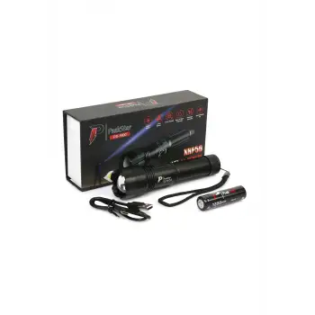 Ps-1600 Süper Parlak Led Zoomlu 5 Mod Su Geçirmez Profesyonel Kamp Bekçi Avcı Feneri