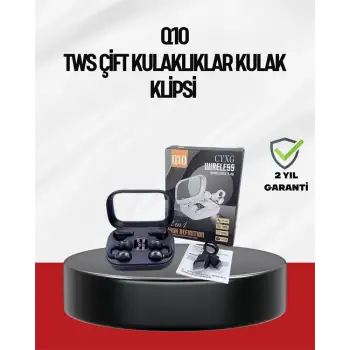Q10 Dokunmatik Bluetooth Kulaklık – 6 Saat Müzik, Çift Dil, Hızlı Şarj