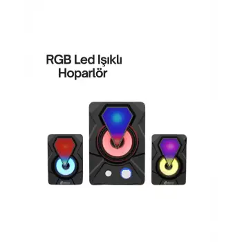 Renkli LED Işıklı Hoparlör