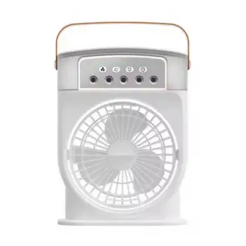 Şarjlı 600 Ml Su Hazneli Taşınabilir Masaüstü Vanilatör  Güçlü Fan Ve 2000 Mah Pil Beyaz