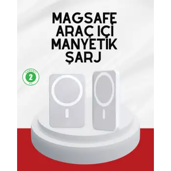Şık Tasarımlı MagSafe Araç Telefon Tutucu Type-C Girişli