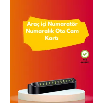 Şık ve İşlevsel Fosforlu Araç Numaratörü – Kolay Kullanım, Yüksek Görünürlük