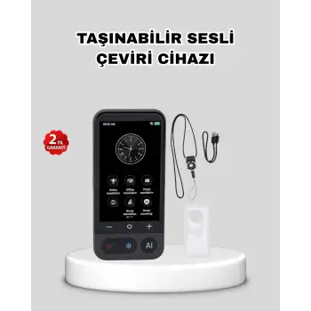 Taşınabilir Akıllı Sesli Çeviri Cihazı – 139 Dil Desteği, Dokunmatik Ekran