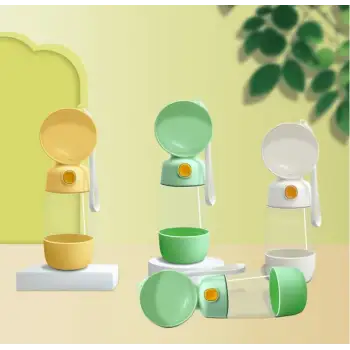 Taşınabilir Evcil Hayvan Mama Hazneli Su Matarası