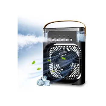 Taşınabilir Işıklı 5 Spreyli Vantilatör Buzlu Buharlı Vantilatör Mini Fan Nemlendirici