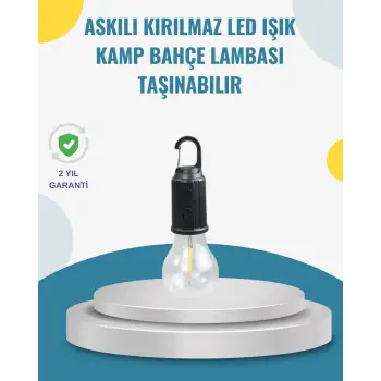 Taşınabilir Sıcak Işık Yayan Kamp Lambası