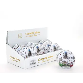 Taşlı İstanbul Tasarımı El Aynası Kalın Model 8