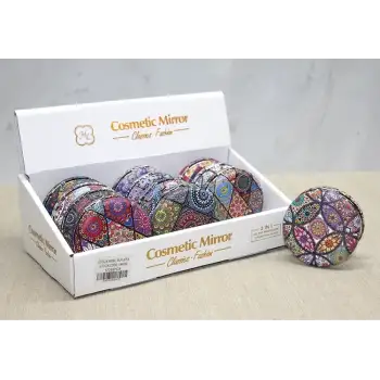 Taşlı Yuvarlak El Aynası Kalın Alk3751