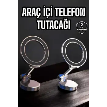 Telefon Tutucu Tüm Arabalara Uyumlu Araç İçi Katlanabilir Manyetik Tasarım