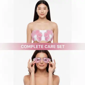 Sıcak Soğuk Göğüs Pedi 2’li ve Jel Boncuklu Göz Maskesi Seti – Emziren Anneler İçin