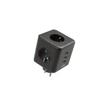 Termal Akım Korumalı Isıya Dayanıklı 3’lü Duvar Tipi Priz 3x Usb 1x Type-c