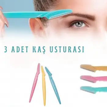 Tinkle Kaş Usturası 3lü Set - Mükemmel Kaşlar İçin Hassas ve Etkili Aracınız