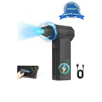 Turbo Jet 130000rpm Şarjlı Turbo Jet Şiddetli Fan Güçlü Hava Üfleyici Araç Süpürgesi 4000 Mah 52m/sec