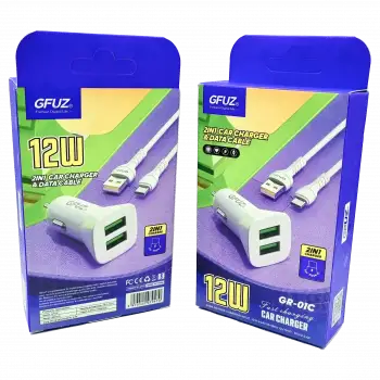 TYPE-C 12W Çift Girişli Araç Şarj Aleti Gfuz GR01C