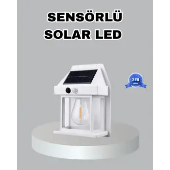 Üç Modlu Güneş Enerjili Duvar Lambası 1800mAh Bataryalı ve Hareket Sensörlü